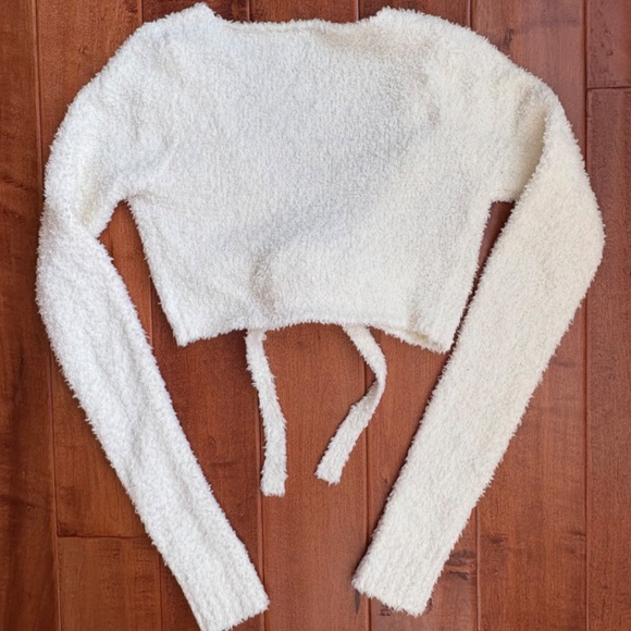 NWT Skims Cozy Wrap Knit Top Womens S/M Bone - Picture 3 of 11